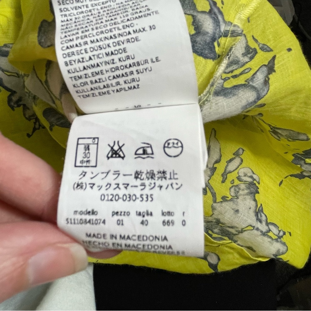 Max Mara Weekend Bright Yellow Rami Button Down - Picture 6 of 7